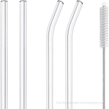 Reusable 4-piece Glass Straw Set